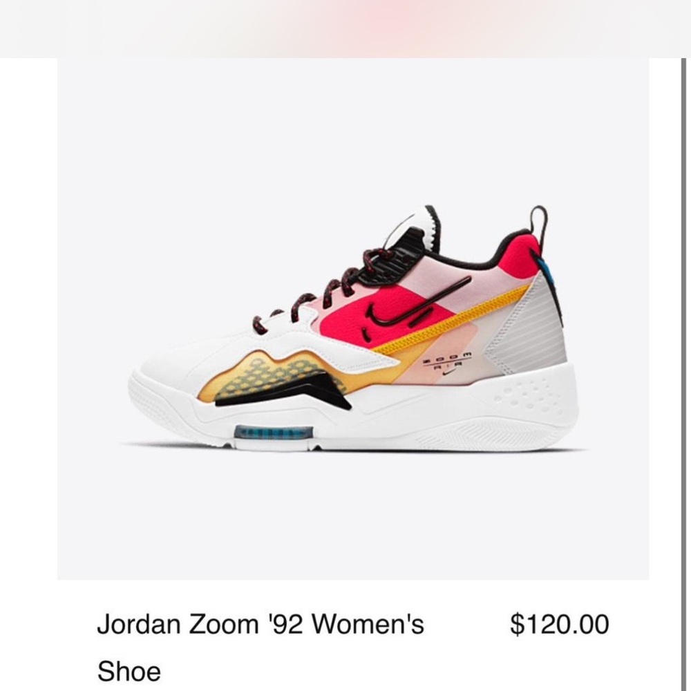 Jordan Zoom '92 Women's Sneakers - Red, Pink, Black, White